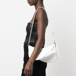 Mugler spiral White Shoulder Bag